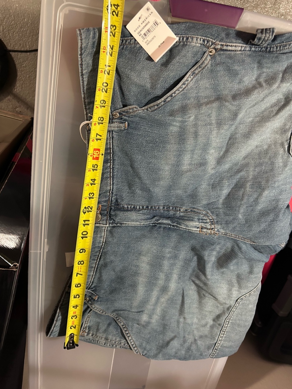 Good American Good Ease Relaxed Utility Jeans NWT Size 20 Plus 34” Inseam tall - Picture 11 of 11